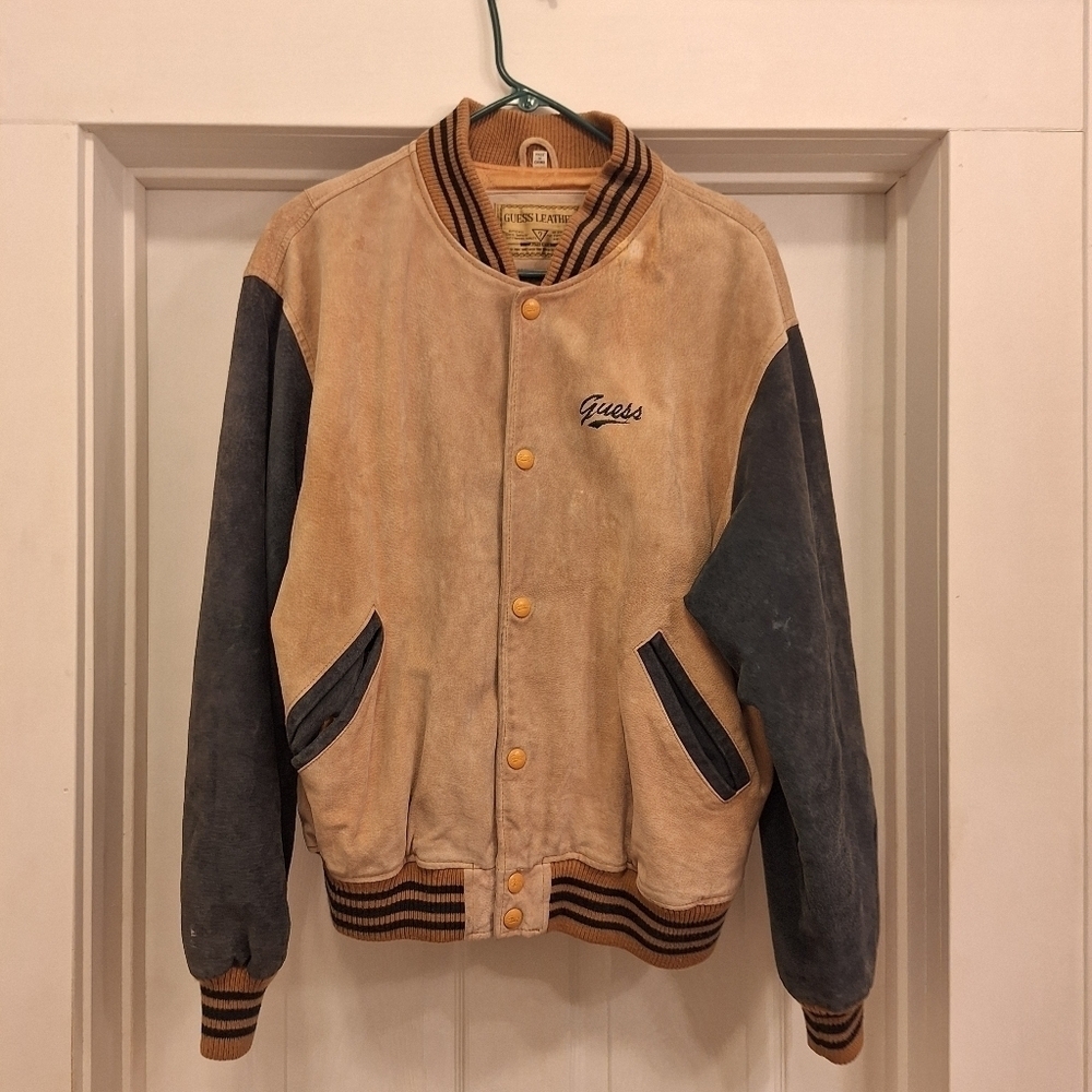 Guess Vintage Suede Native Jacket Size Medium - Picture 3 of 10